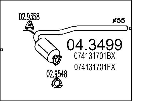 Katalizator MTS 074131701FX
