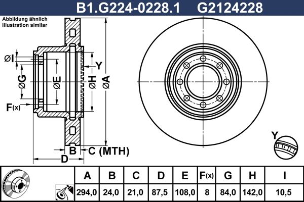 Tarcza hamulcowa GALFER B1.G224-0228.1