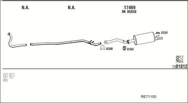 Układ wydechowy WALKER RE71100