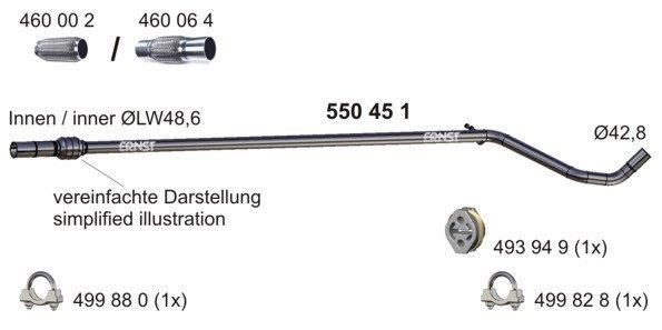 Rura wydechowa ERNST 1769274