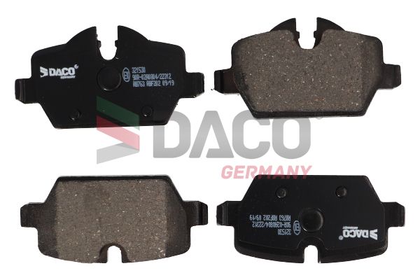 Zestaw klocków hamulcowych, hamulce tarczowe DACO GERMANY 321530