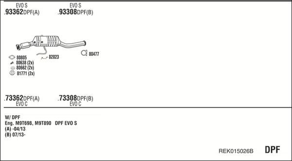 Układ wydechowy WALKER REK015026B