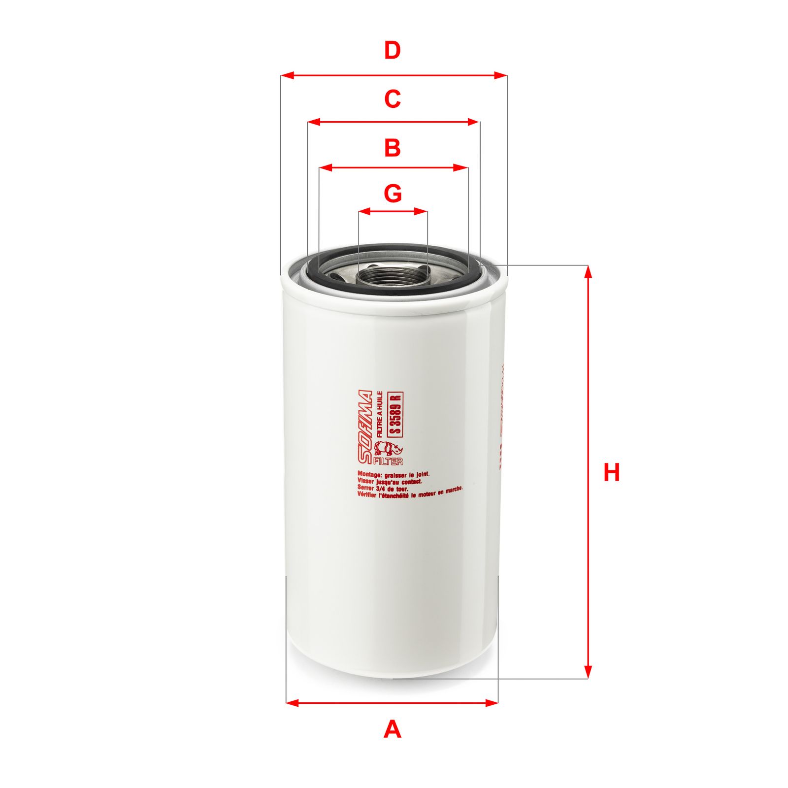 Filtru ulei SOFIMA S 3589 R