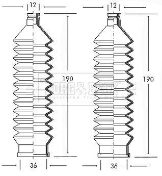 Zestaw osłon, układ kierowniczy BORG & BECK BSG3013