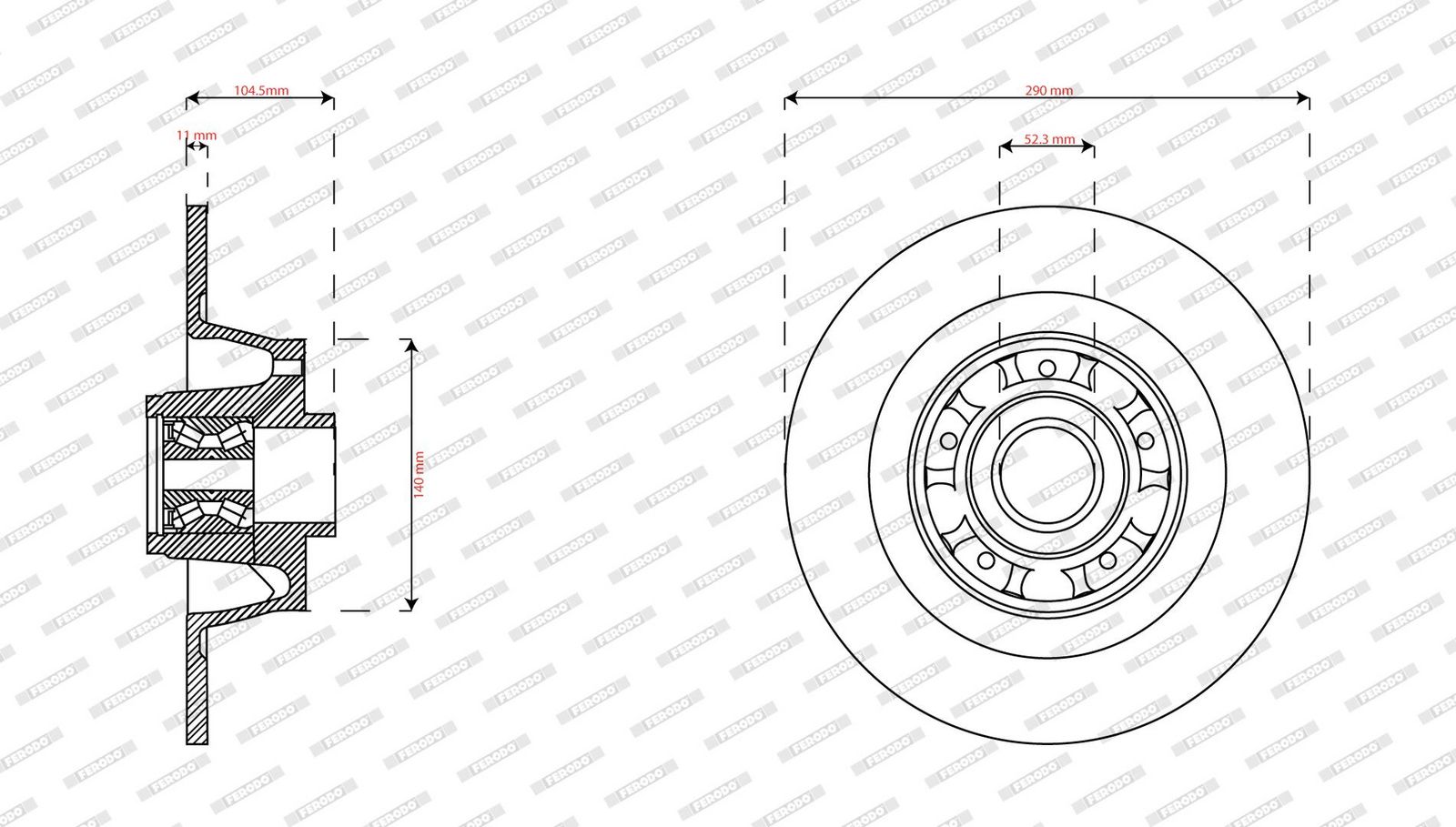 Disc frana FERODO DDF3341C-1