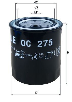 Olejový filter KNECHT OC 275