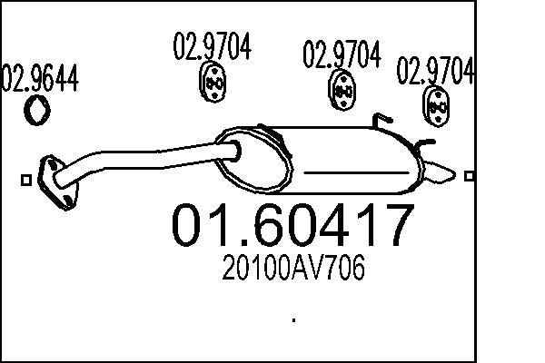 Zadní tlumič výfuku MTS 01.60417
