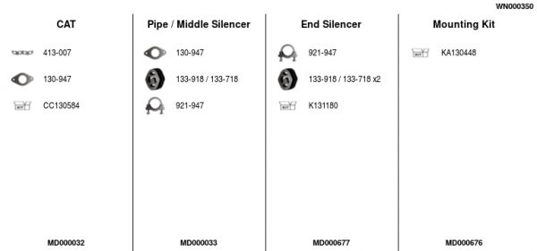 Układ wydechowy FA1 WN000350