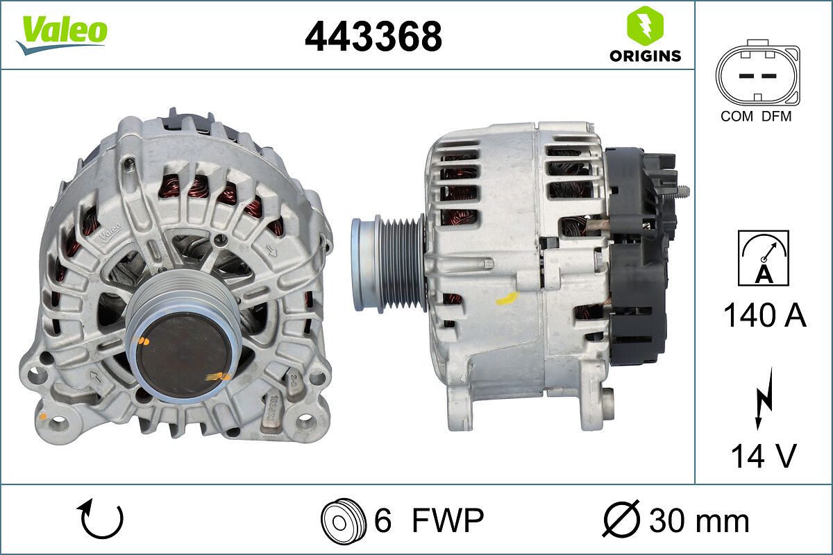 Generator / Alternator VALEO 443368