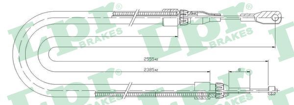 Tažné lanko, parkovací brzda LPR C0399B