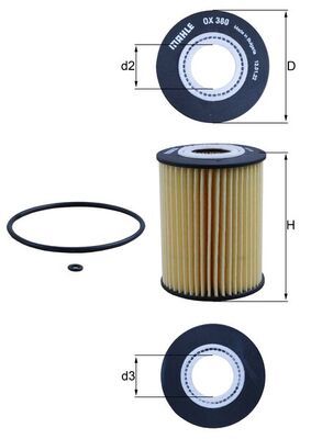 Olejový filter MAHLE OX 380D
