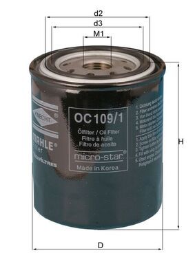 Olejový filter KNECHT OC 109/1