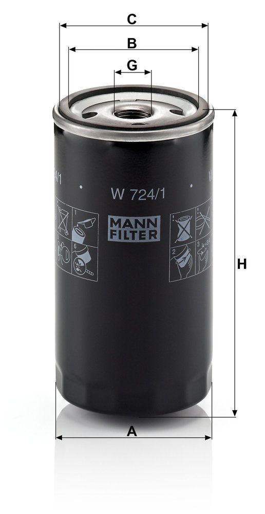 Levně Olejový filtr MANN-FILTER W 724/1