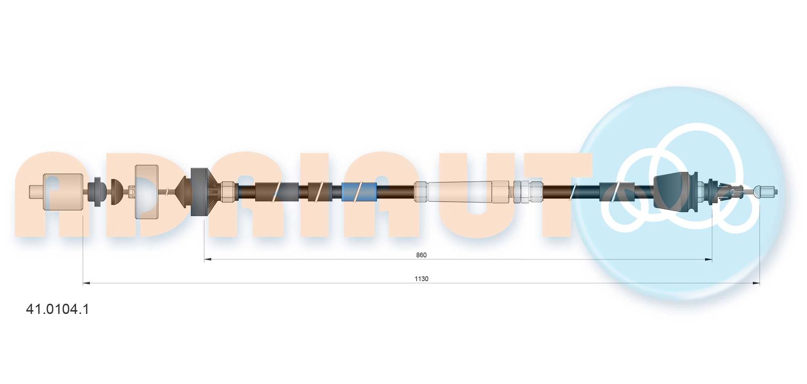 Cablu ambreiaj ADRIAUTO 41.0104.1
