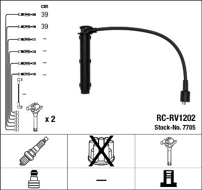 Sada kabelů pro zapalování NGK RC-RV1202