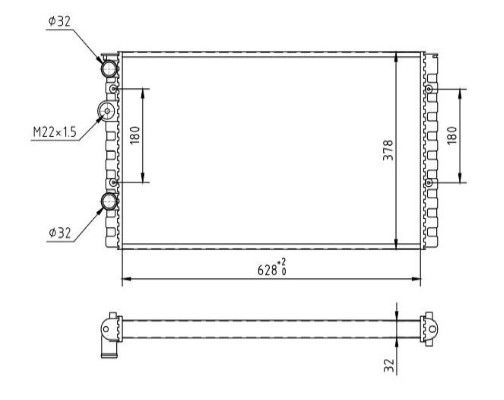 Radiator, racire motor MTR 13054360