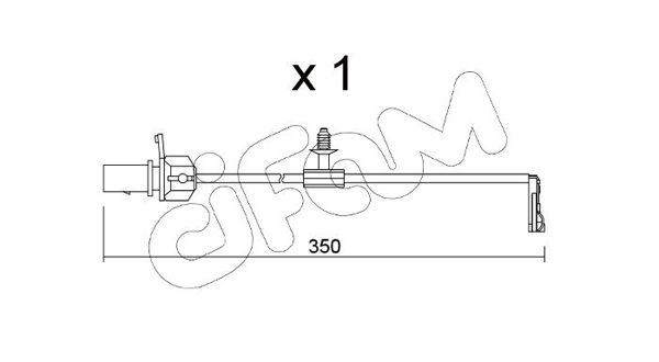 Styk ostrzegawczy, zużycie okładzin hamulcowych CIFAM SU.380