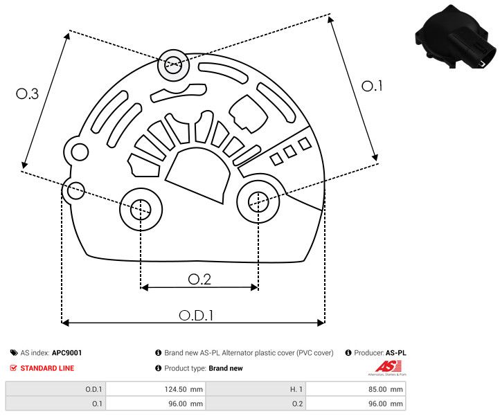 Levně Čepička, generátor AS-PL APC9001