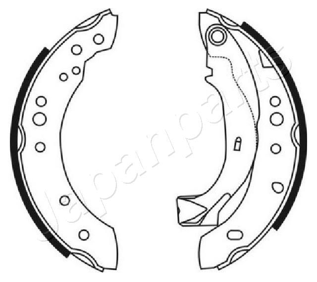 Zestaw szczęk hamulcowych JAPANPARTS GF-0226AF
