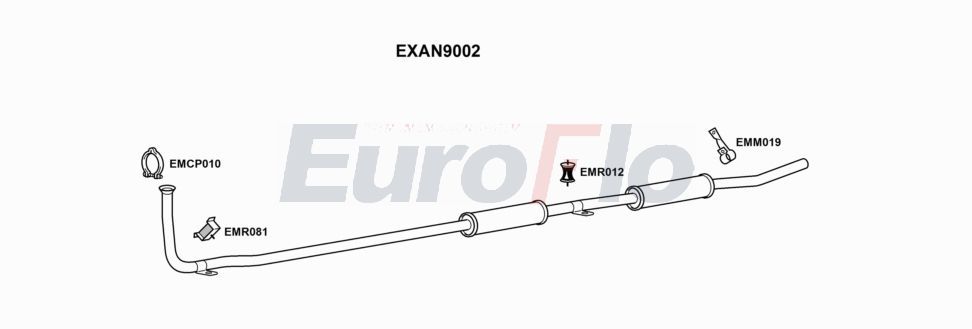 Układ wydechowy EUROFLO ANMIN107008B