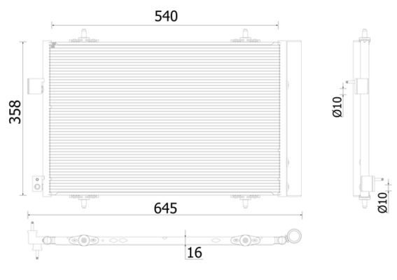 Condensator, climatizare MAHLE AC 938 000P