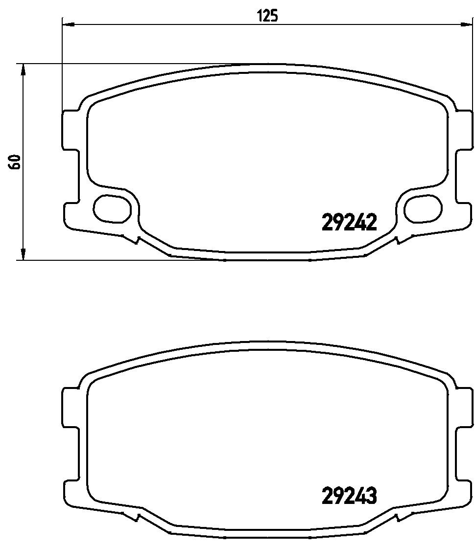 Levně Sada brzdových destiček, kotoučová brzda BREMBO P 54 035