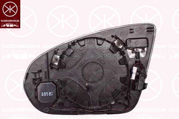 Szkło lusterka, lusterko zewnętrzne KLOKKERHOLM 35731066