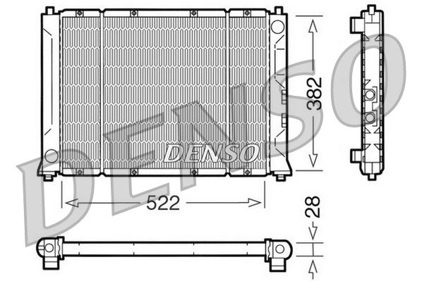 Chłodnica, układ chłodzenia silnika DENSO DRM24005