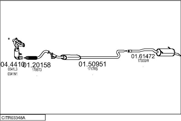 Układ wydechowy MTS CITR03348A033779