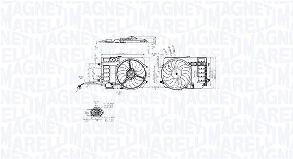 Wentylator, chłodzenie silnika MAGNETI MARELLI 069422859010