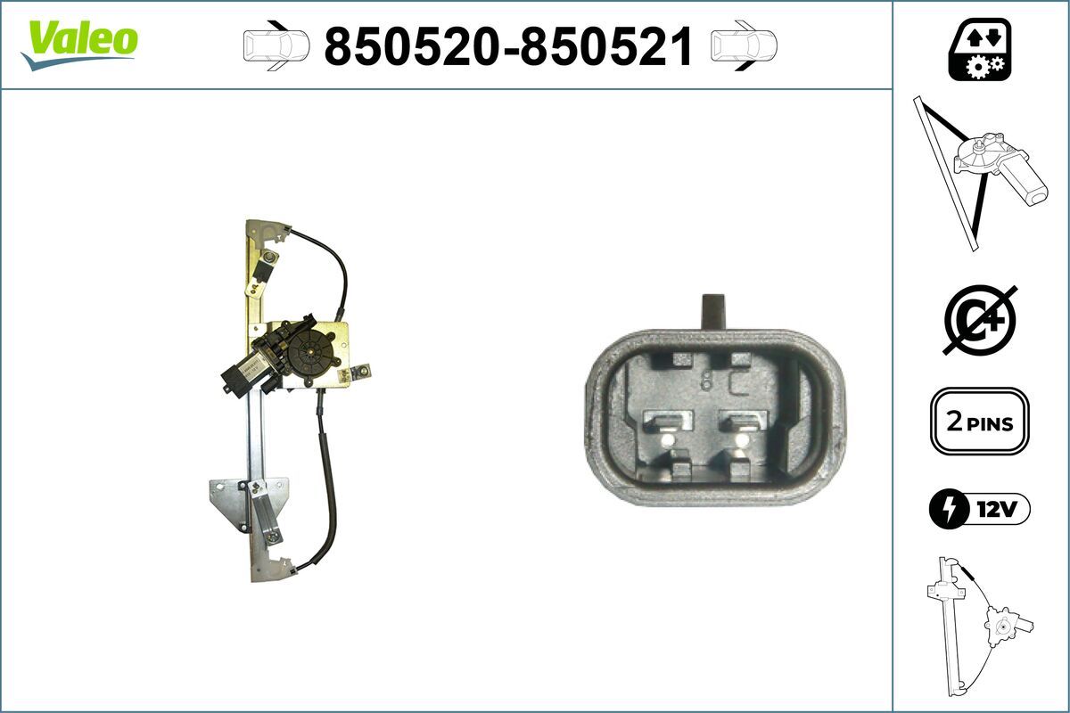 Mecanism actionare geam VALEO 850520