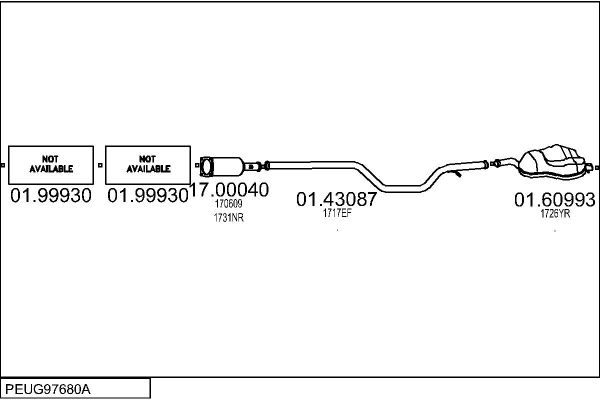 Układ wydechowy MTS PEUG97680A018616