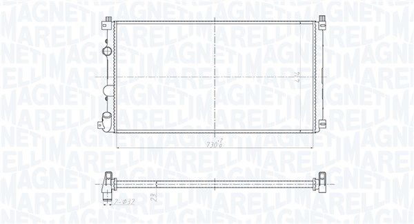 Chladič motora MAGNETI MARELLI 350213209500