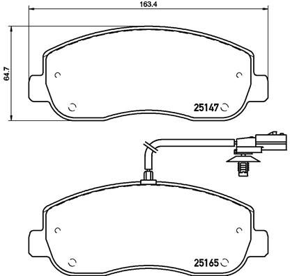 Zestaw klocków hamulcowych, hamulce tarczowe BREMBO P 68 062