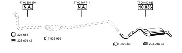 Układ wydechowy ASMET RE100320