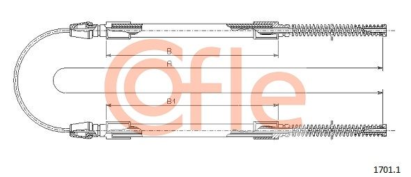 Cięgło, hamulec postojowy COFLE 1701.1