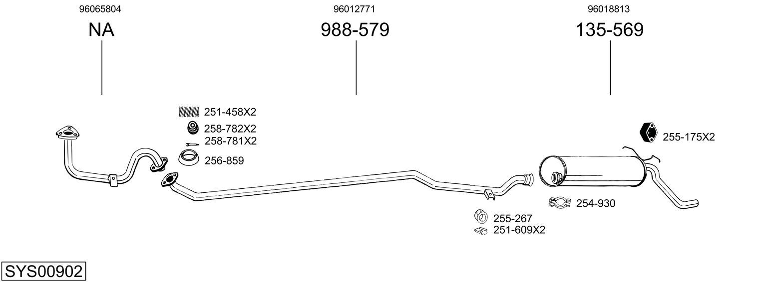 Układ wydechowy BOSAL SYS00902
