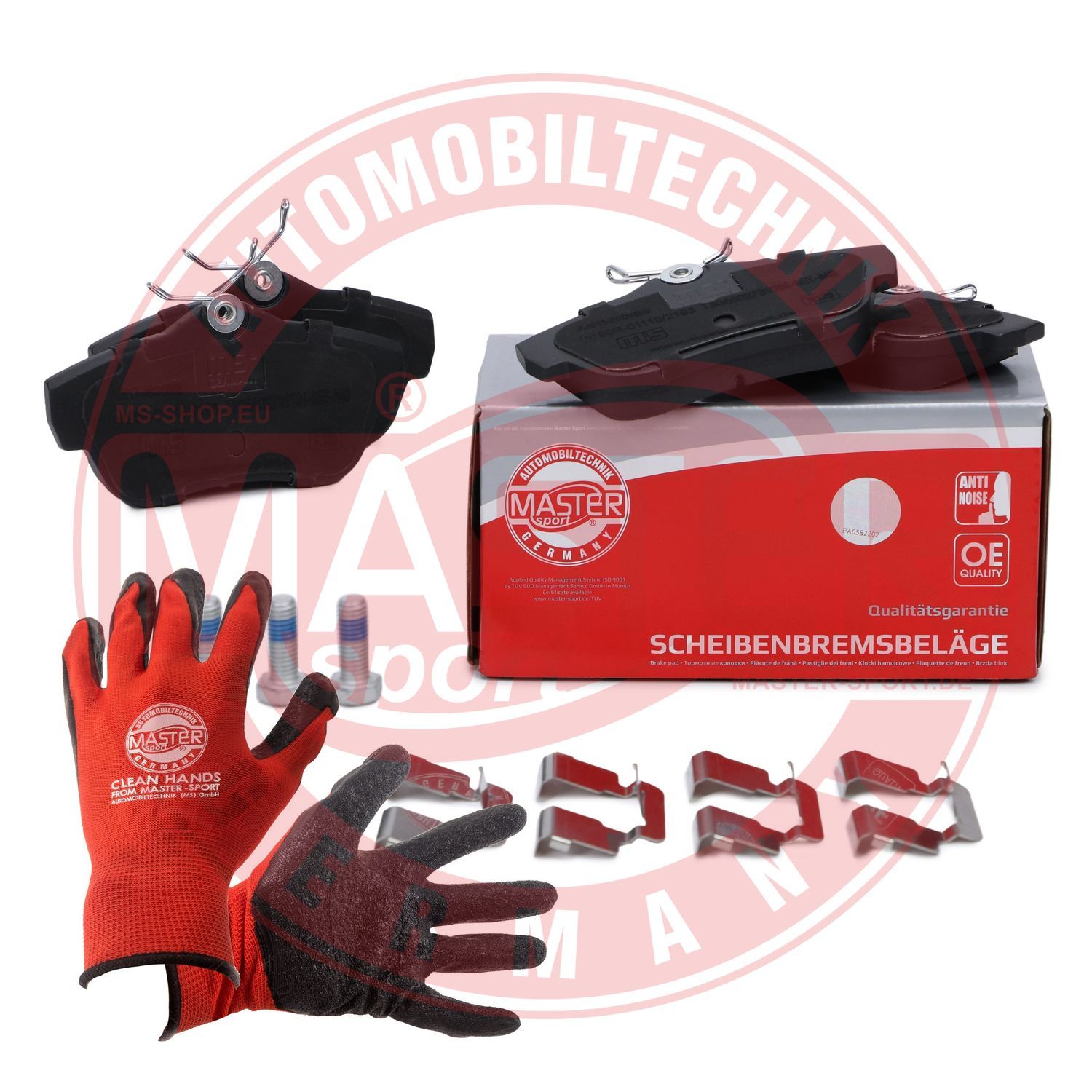 Zestaw klocków hamulcowych, hamulce tarczowe MASTER-SPORT GERMANY 13046027392T-SET-MSP