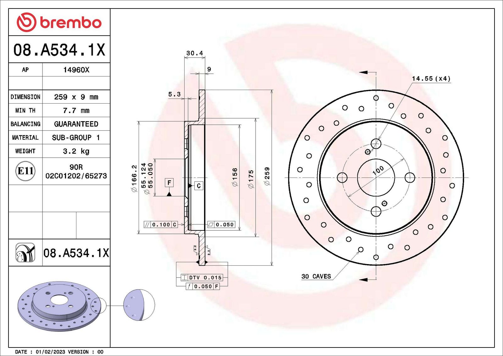 Tarcza hamulcowa AP 14960 X