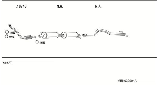 Układ wydechowy WALKER MBK032904A