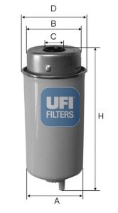 Palivový filter UFI 24.458.00