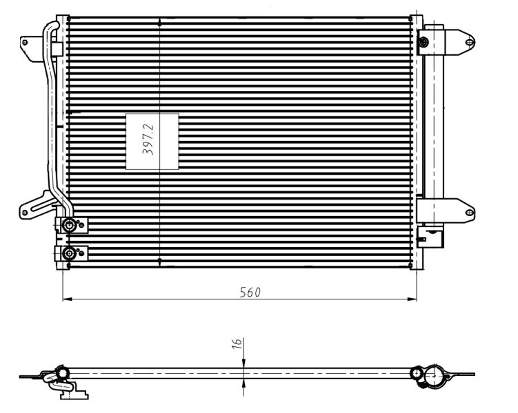 Kondenzátor klimatizácie NRF 350507