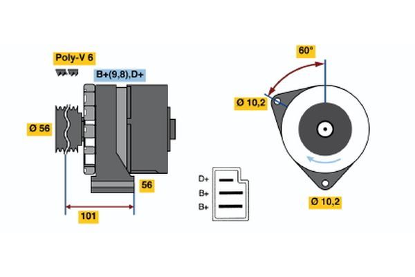Alternator BOSCH 0 120 489 324