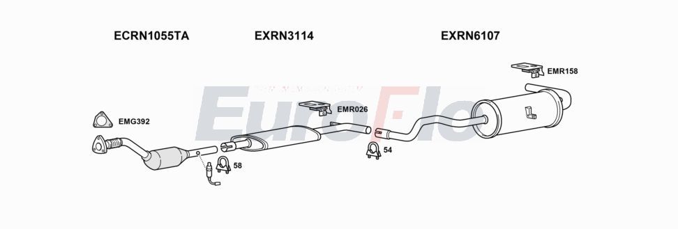 Układ wydechowy EUROFLO RNSCE206011