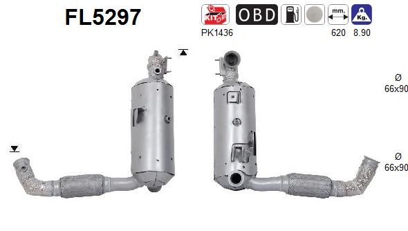 Filtr sadzy / filtr cząstek stałych, układ wydechowy AS 2272527