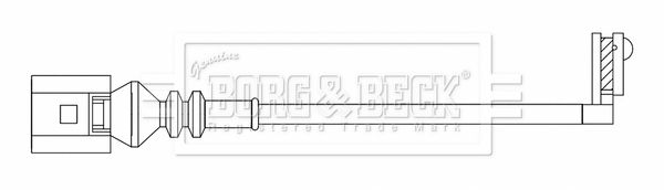 Styk ostrzegawczy, zużycie okładzin hamulcowych BORG & BECK BWL3219