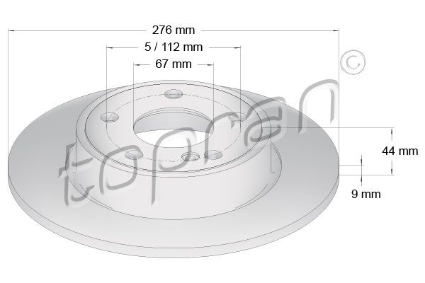 Tarcza hamulcowa TOPRAN 408 556