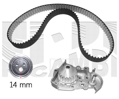 Pompa wodna + zestaw paska rozrządu CALIBER 0590KRWB