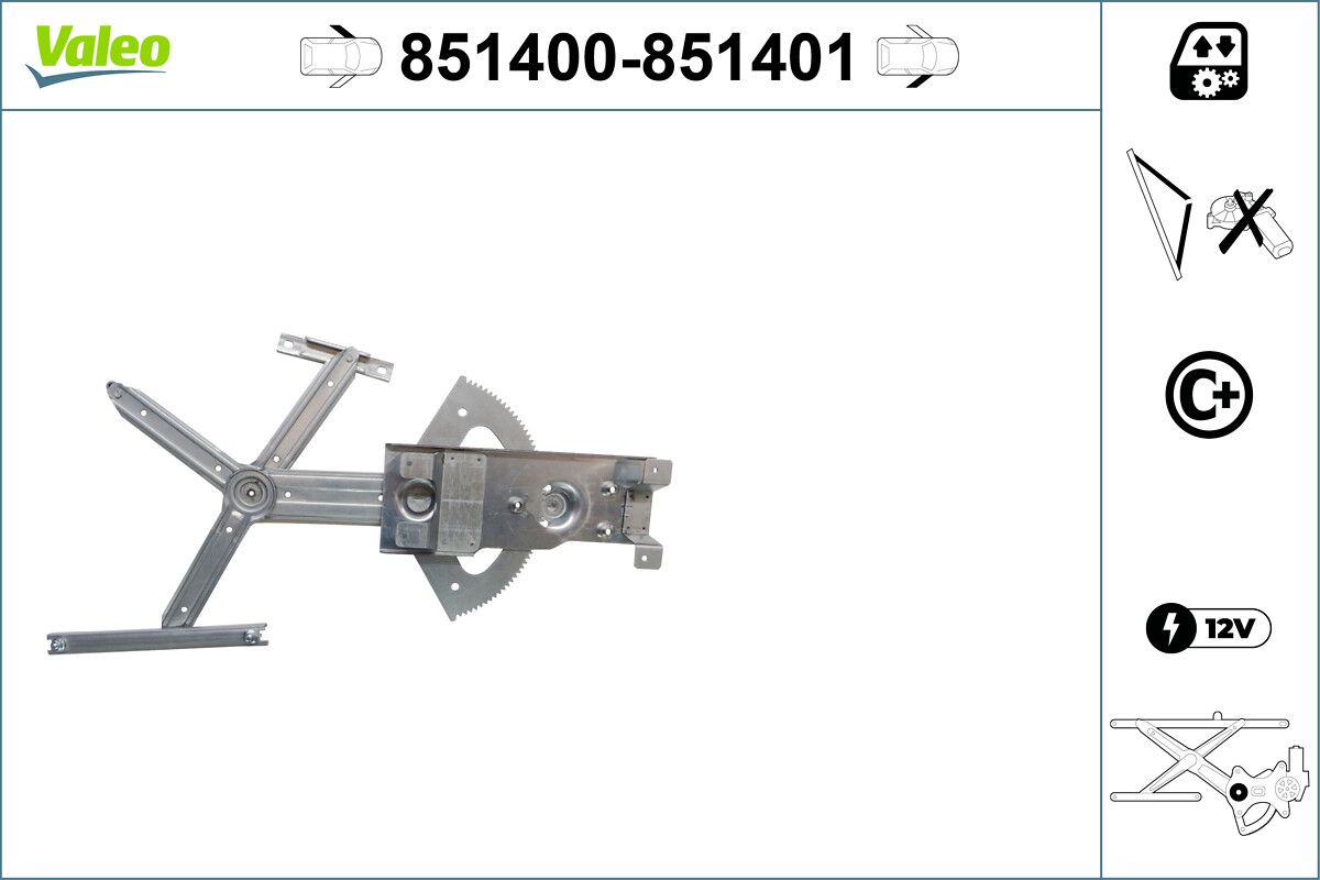Mecanism actionare geam VALEO 851400
