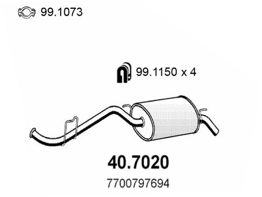 Tłumik końcowy ASSO 40.7020